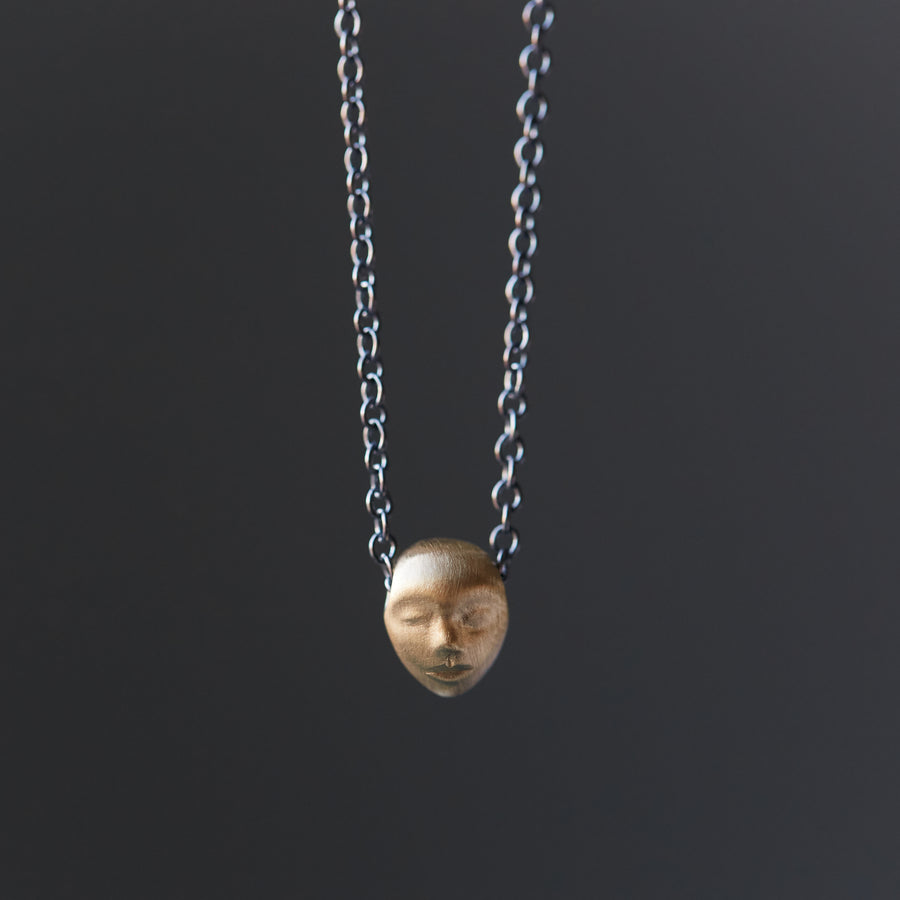 Little cameo gold necklace by Hannah Blount