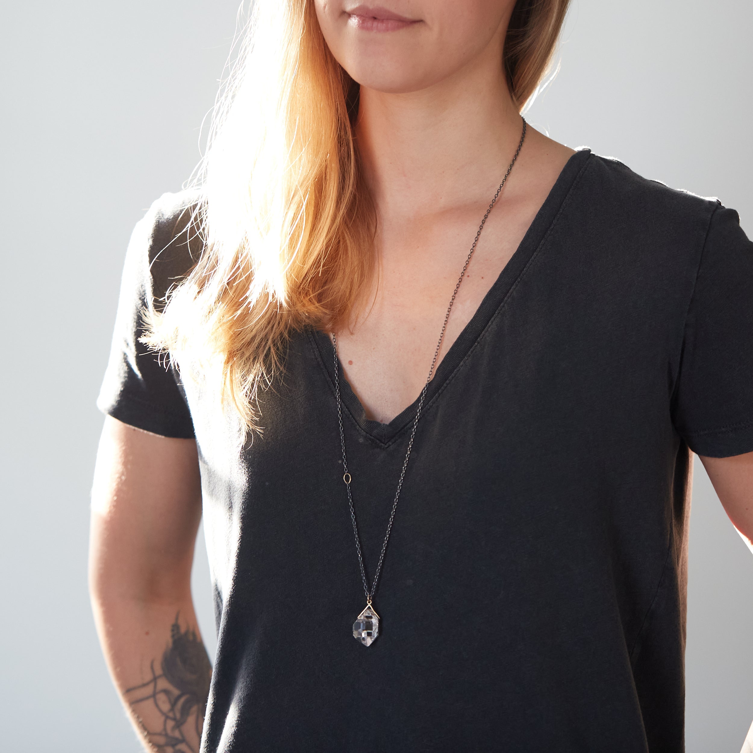 Grand Sticks and Stones Herkimer Quartz Necklace