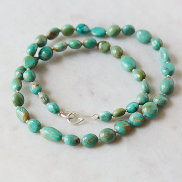 Green turquoise necklace by Hannah Blount