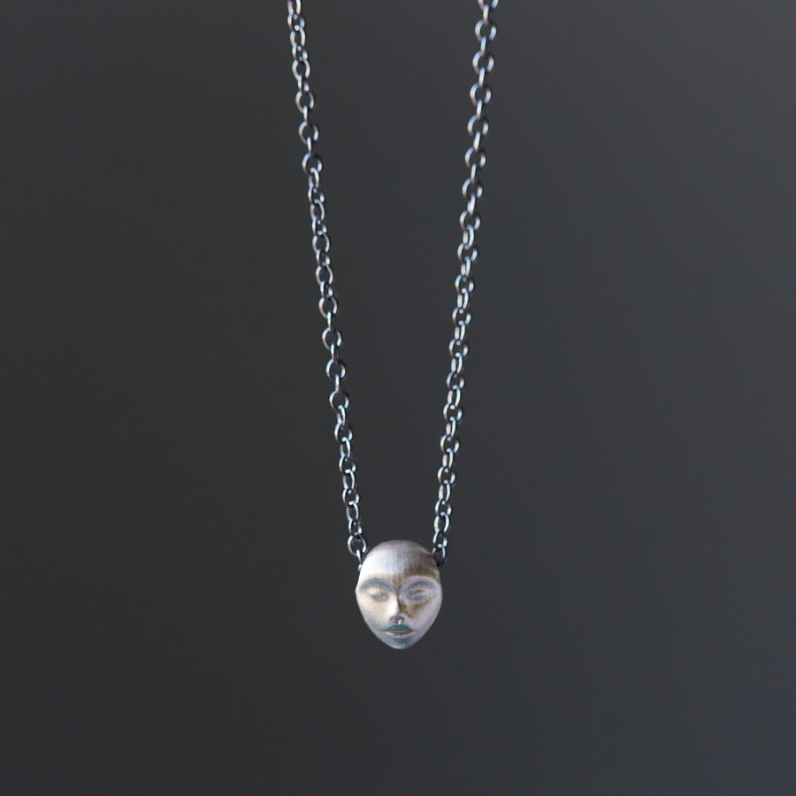 little silver cameo necklace by Hannah Blount