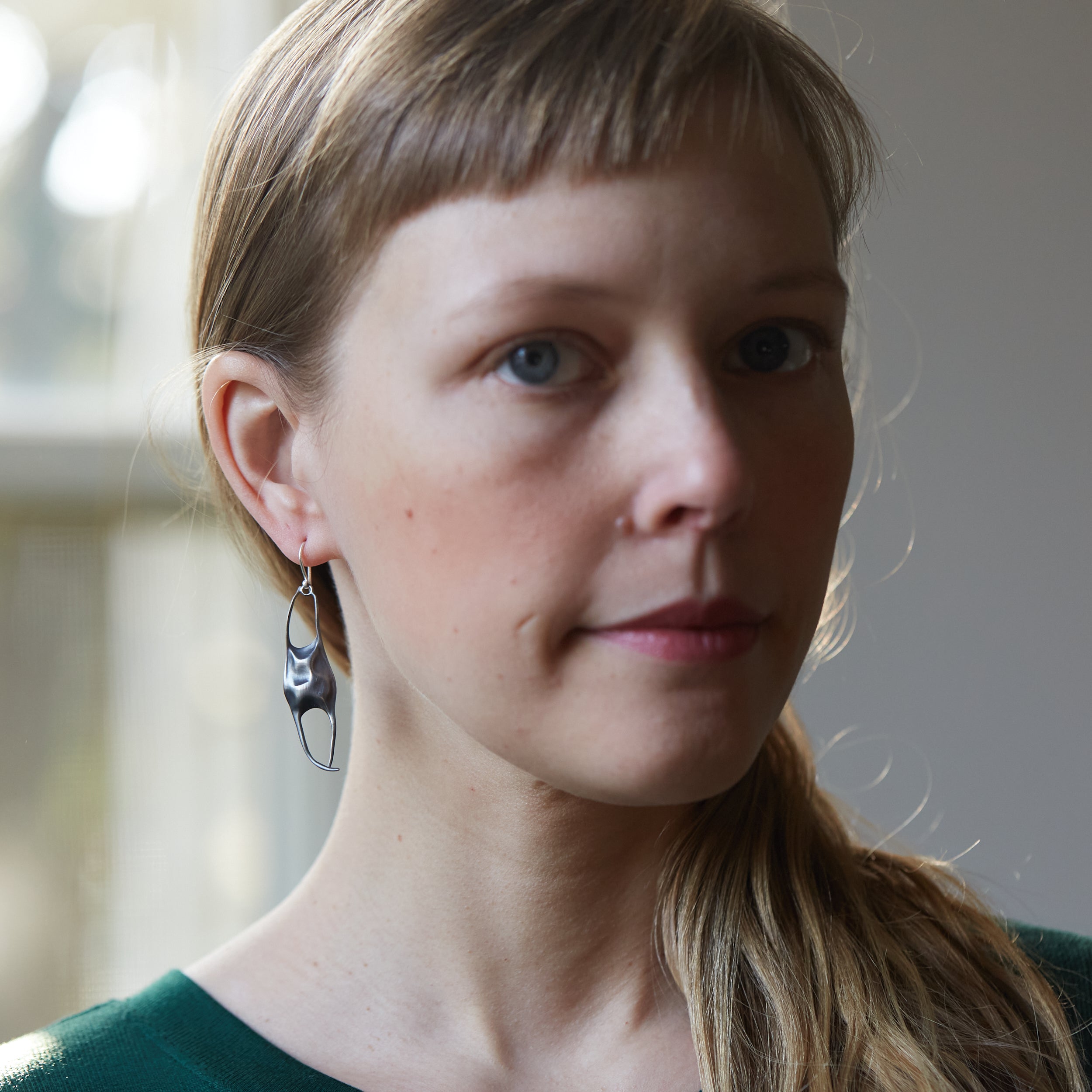 Skate egg earrings by Hannah Blount