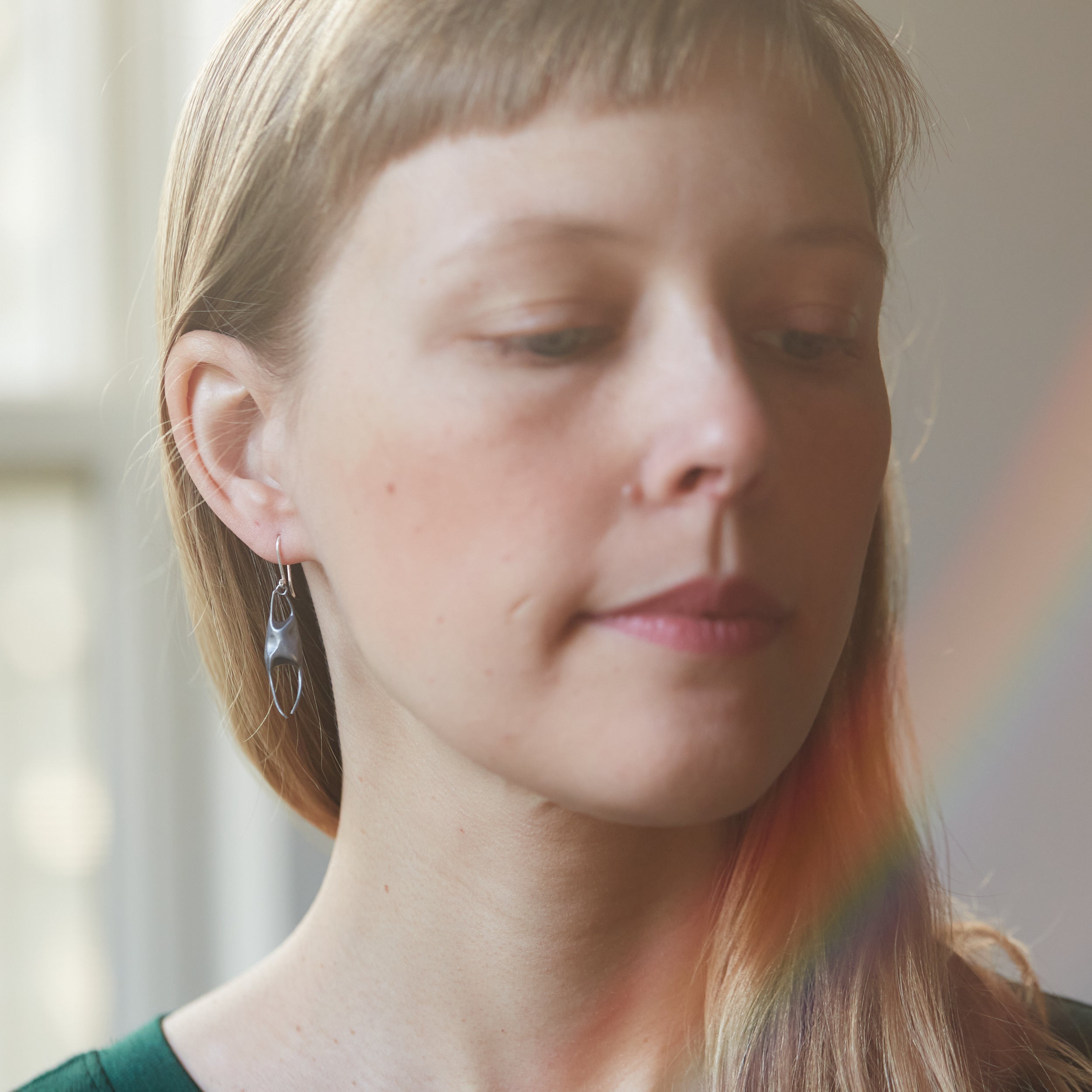 Skate egg earrings by Hannah Blount