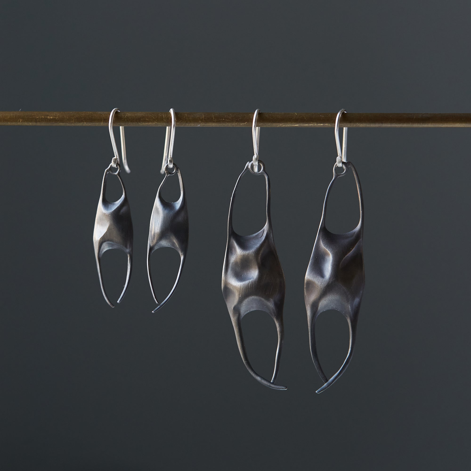 Skate egg earrings by Hannah Blount