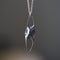 Skate egg necklace with silver chain by Hannah Blount