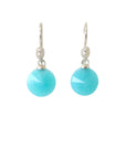 Amazonite silver cameo figurehead earrings by Hannah Blount