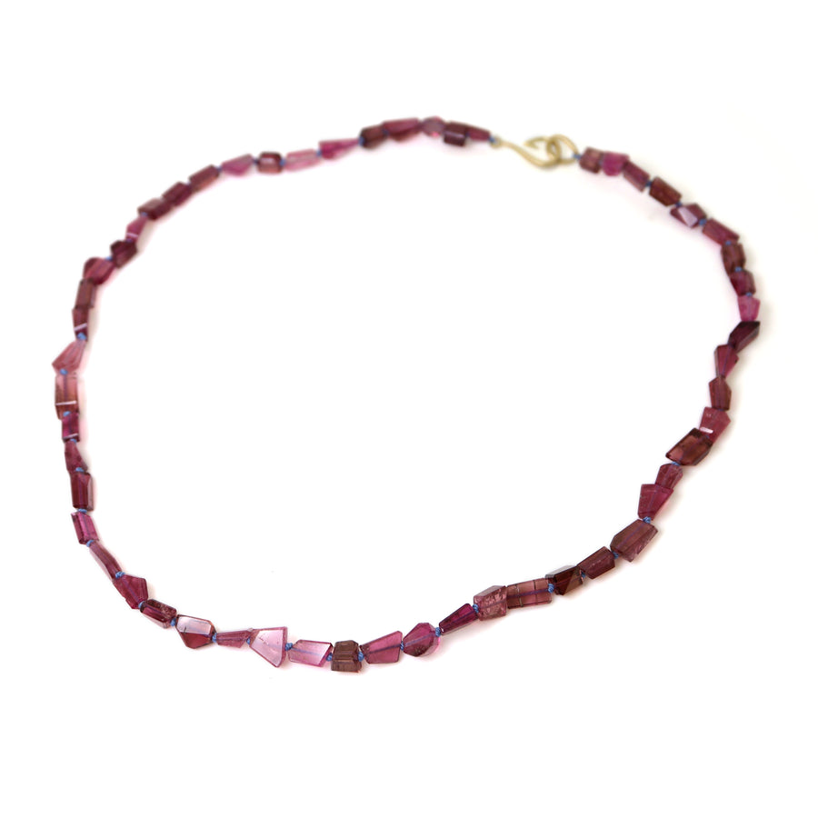 Pink tourmaline strand necklace by Hannah Blount