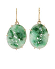 Vintage carved jade vanity earrings by Hannah Blount