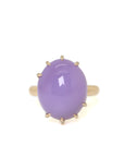 Chalcedony vanity gold ring by Hannah Blount