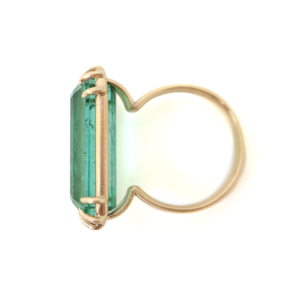 15.75ct emerald vanity gold ring by Hannah Blount