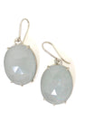 Aquamarine silver vanity earrings by Hannah Blount