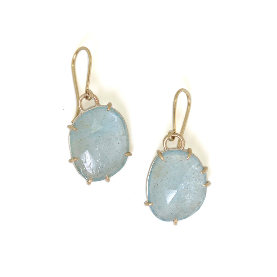 Aquamarine vanity earrings by Hannah Blount