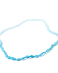 Kingman turquoise necklace with lavender-hued silk and silver clasp by Hannah Blount