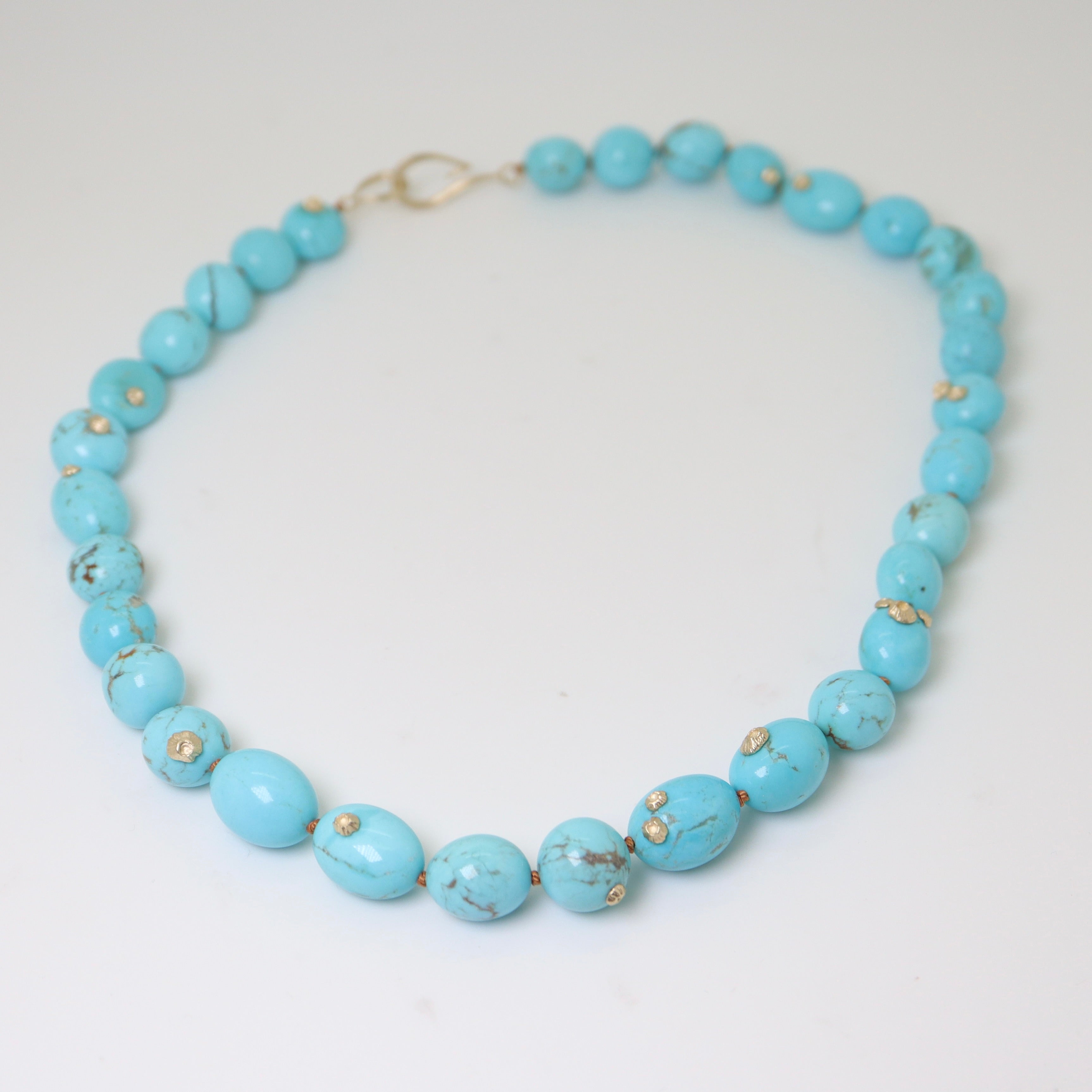 Mermaid's Crown Turquoise Ruthie B. Necklace with Barnacles