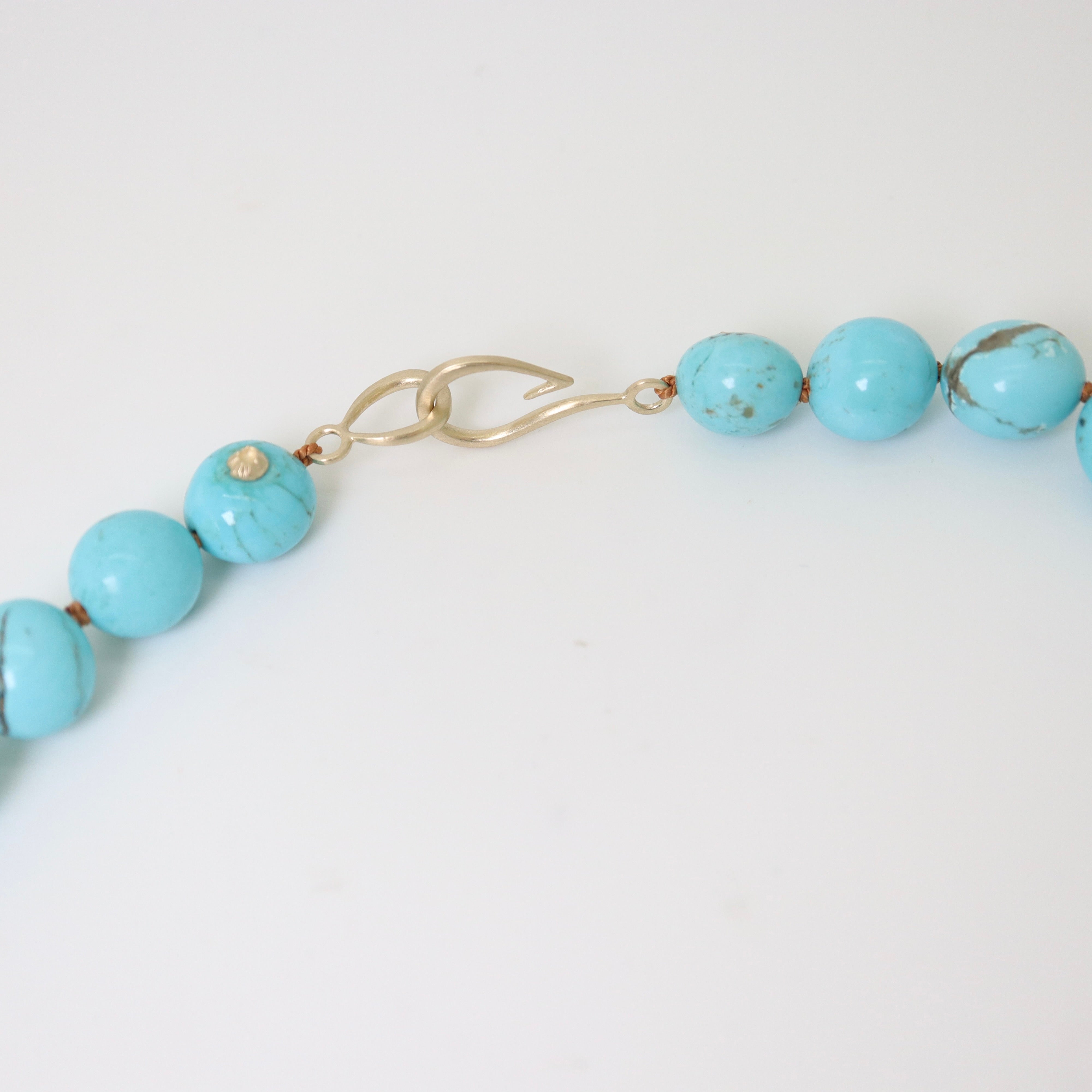 Mermaid's Crown Turquoise Ruthie B. Necklace with Barnacles
