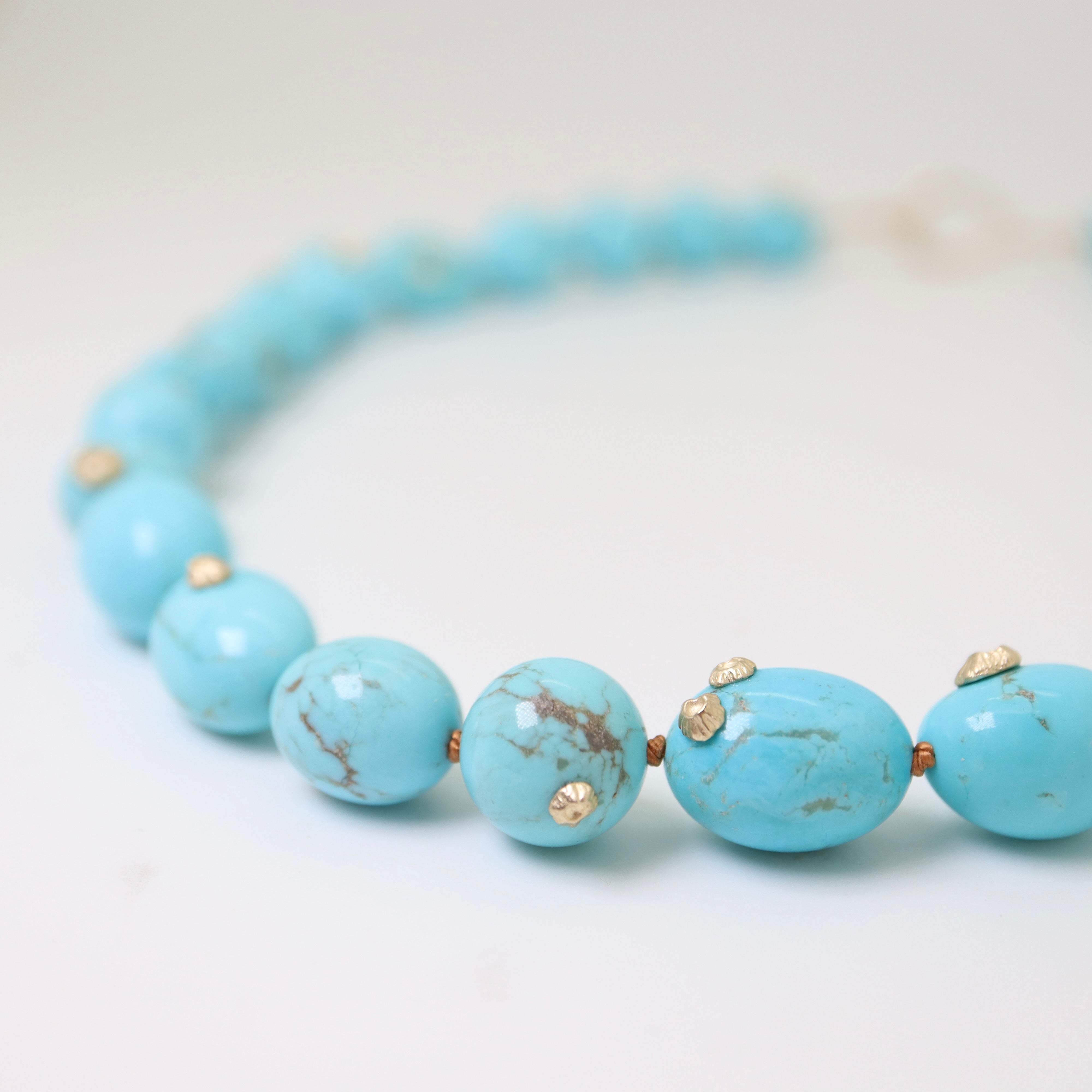 Mermaid's Crown Turquoise Ruthie B. Necklace with Barnacles