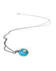 Kingman turquoise Ruthie B. necklace with gold barnacles by Hannah Blount