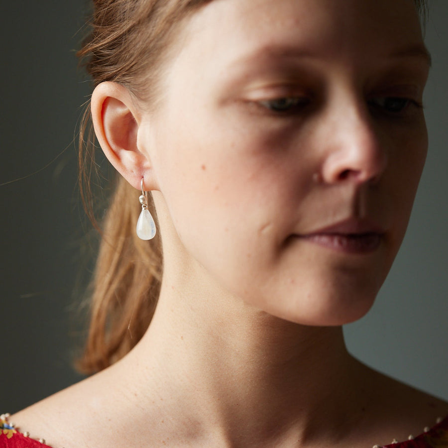 Moonstone Figurehead Cameo Earrings by Hannah Blount