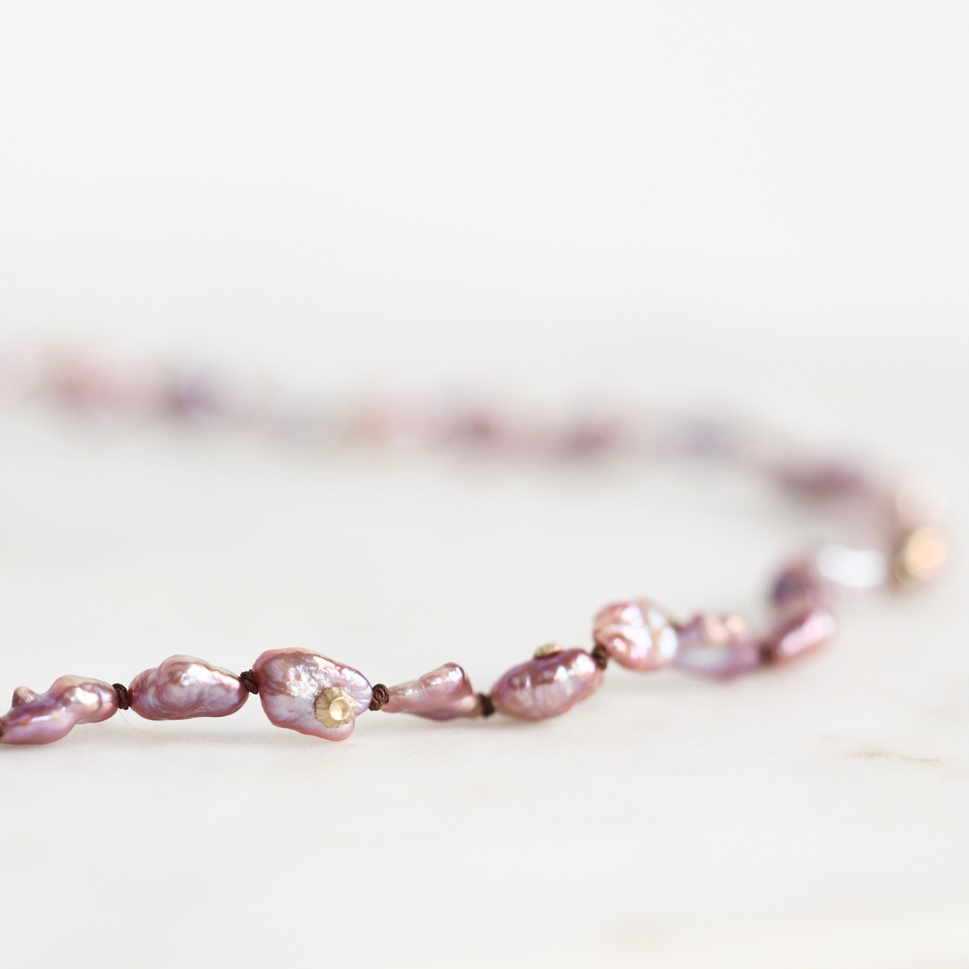 Newsweetspot ピンク　ネックレス Rosewater Keshi Pearl Ruthie B. Necklace – Hannah Blount Jewelry