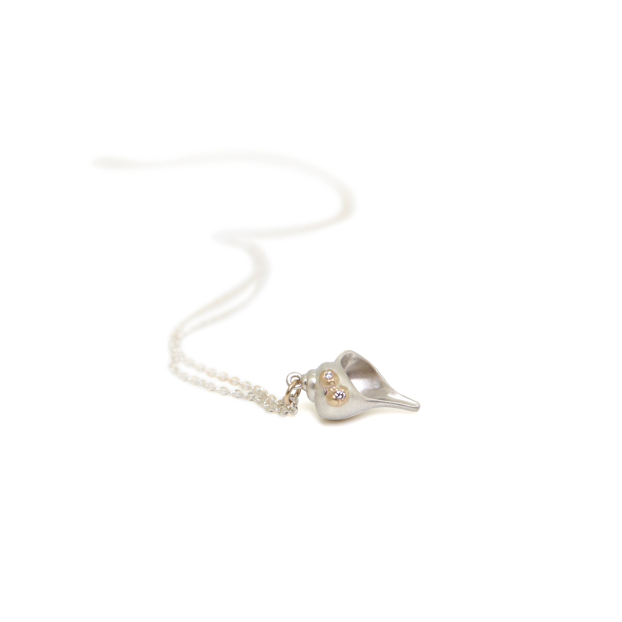 shell necklace with diamond barnacles - Hannah Blount