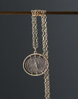 Ancient coin vanity necklace with diamonds - Hannah Blount