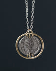 Ancient Goddess Coin Necklace with Empress Fulvia Plautilla and Goddess Venus- Hannah Blount