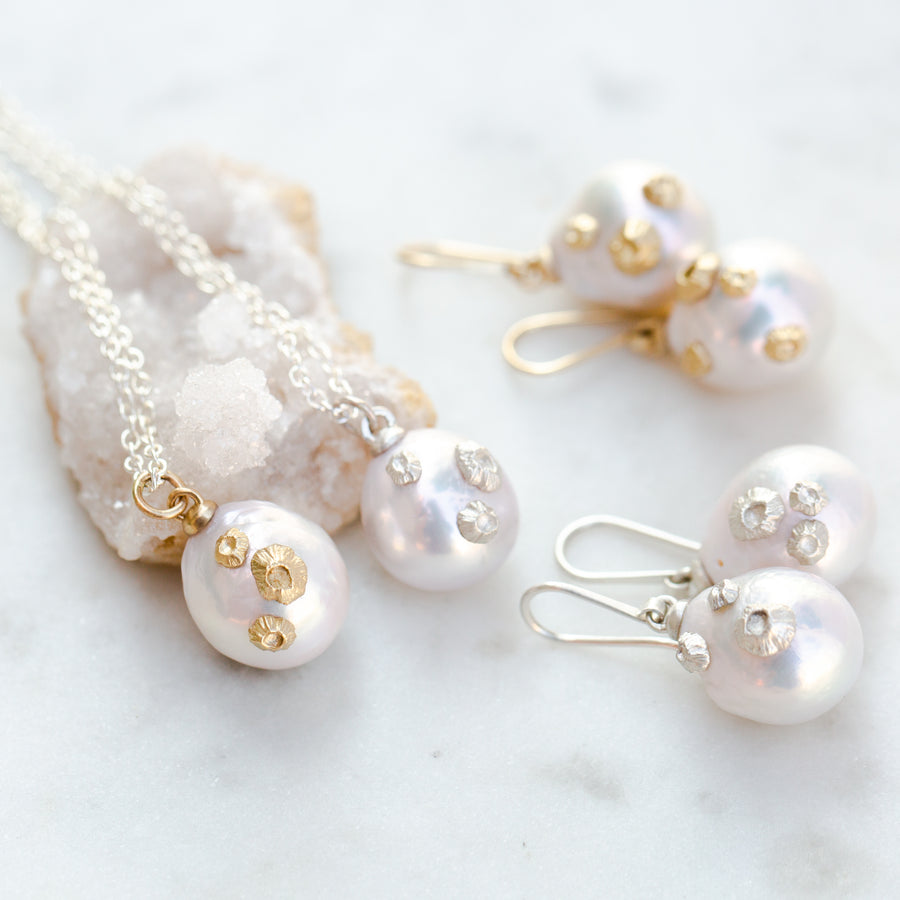 Baroque Pearl Ruthie B. Necklace with Barnacles