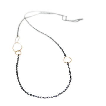 Silver and gold egg loops necklace - Hannah Blount