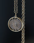 Ancient coin vanity necklace with diamonds - Hannah Blount