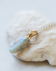 Fossilized opal cameo necklace - Hannah Blount