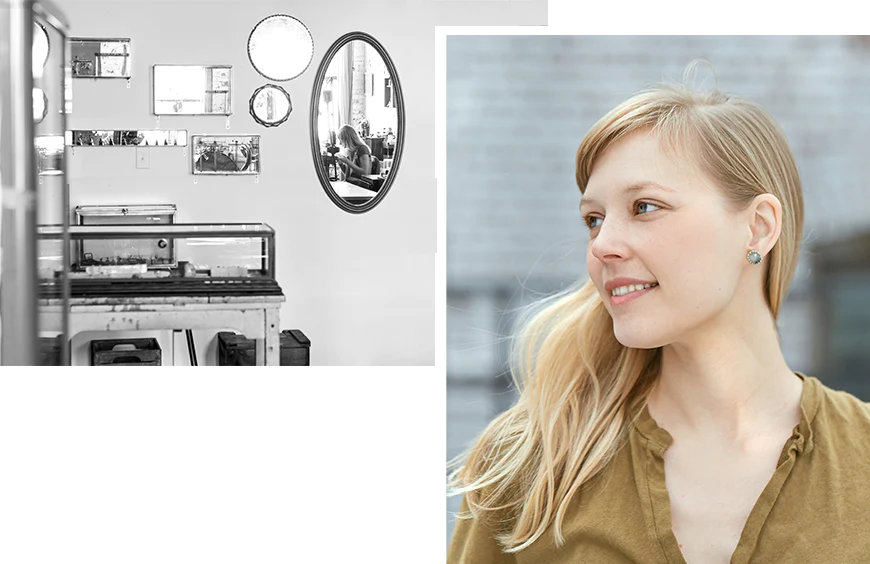 Hannah Blount and her studio