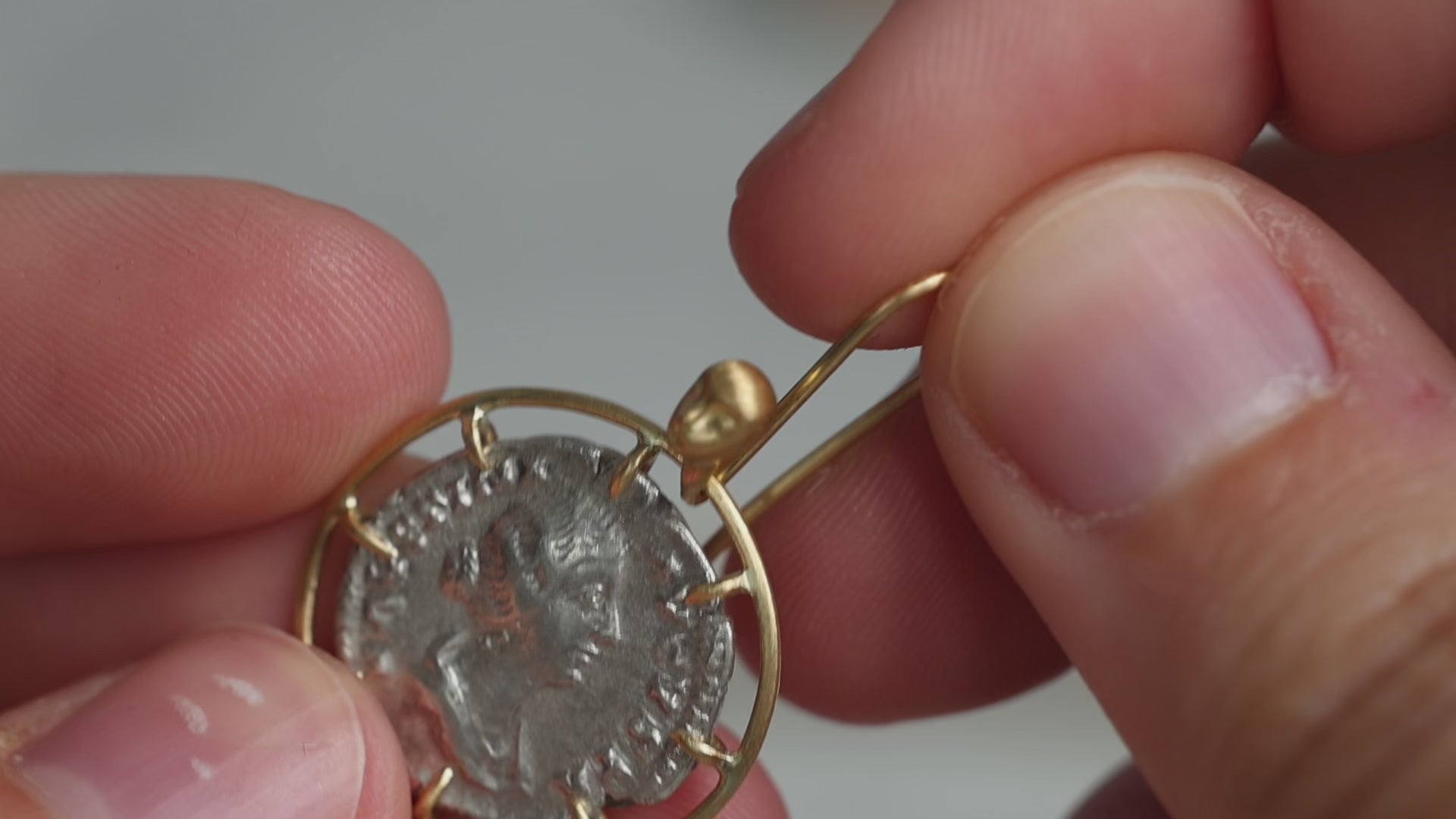 video showing earrings are reversible 