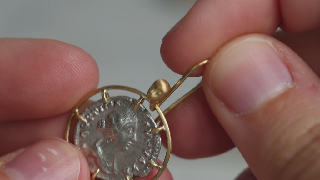 video showing earrings are reversible 