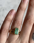Lichen Emerald + Diamond Vanity Ring
