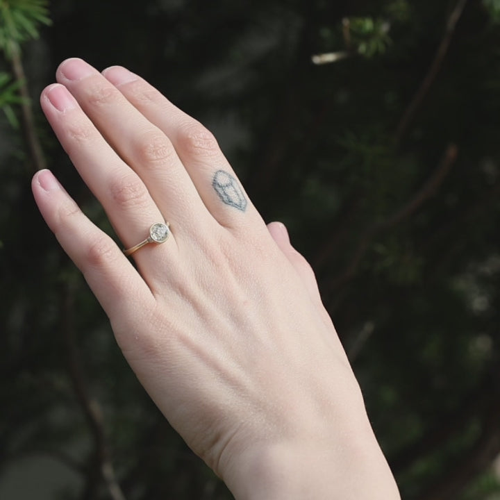 Video of hand showing off diamond ring 