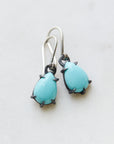 Turquoise vanity earrings - silver - Hannah Blount