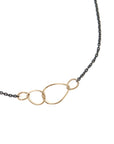 Silver and gold egg loop necklace - Hannah Blount