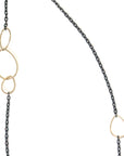 Silver and gold egg loop necklace - Hannah Blount