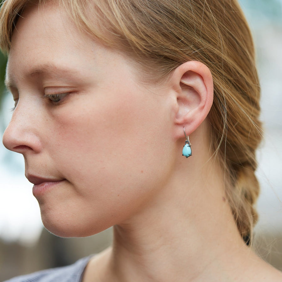Shoreline Kingman Turquoise Vanity Earrings-Hannah Blount Jewelry