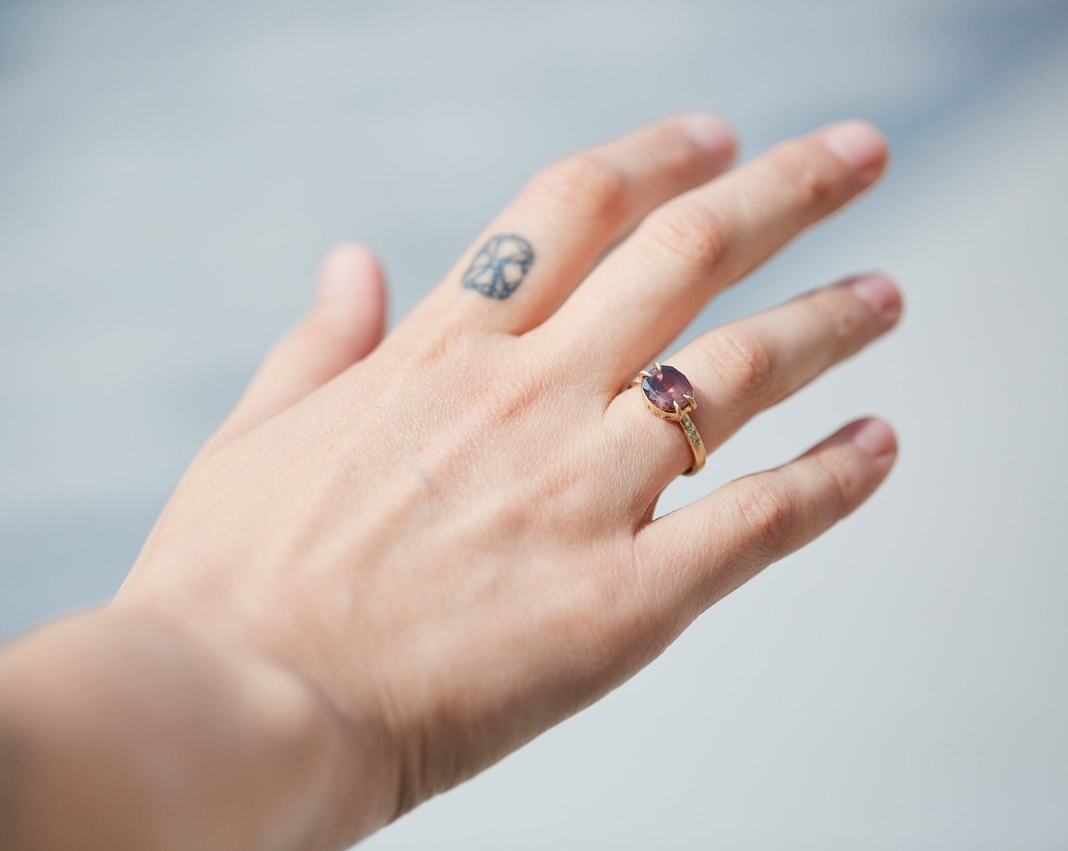 Pinot Sapphire + Diamond Vanity Ring-Hannah Blount Jewelry