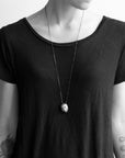 Grand Grey Lady Cameo Necklace-Hannah Blount Jewelry