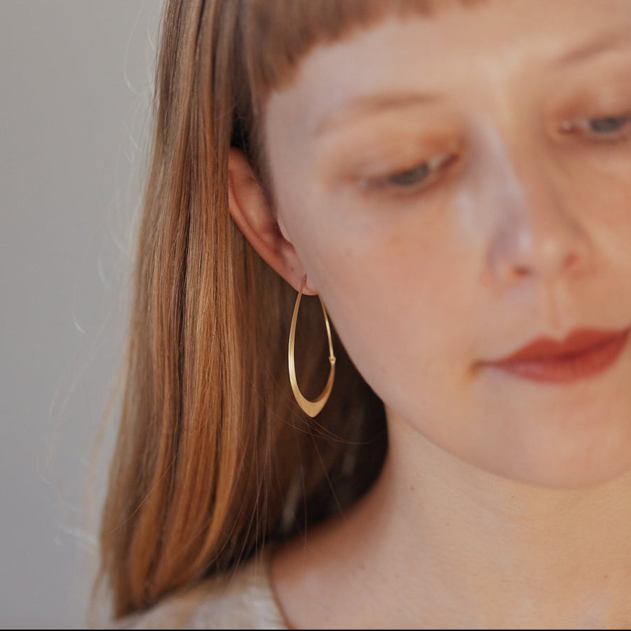 Medium Facet Hoops-Hannah Blount Jewelry