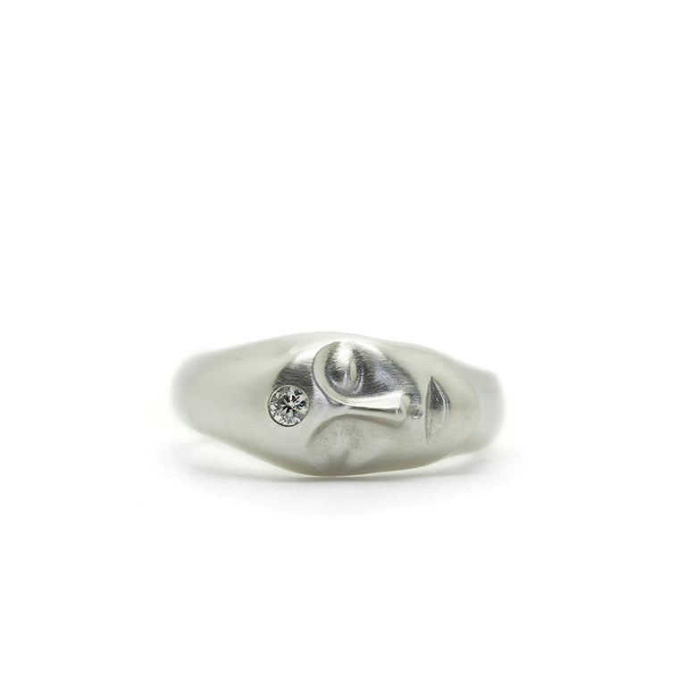 Large Grey Lady Cameo Ring-Hannah Blount Jewelry