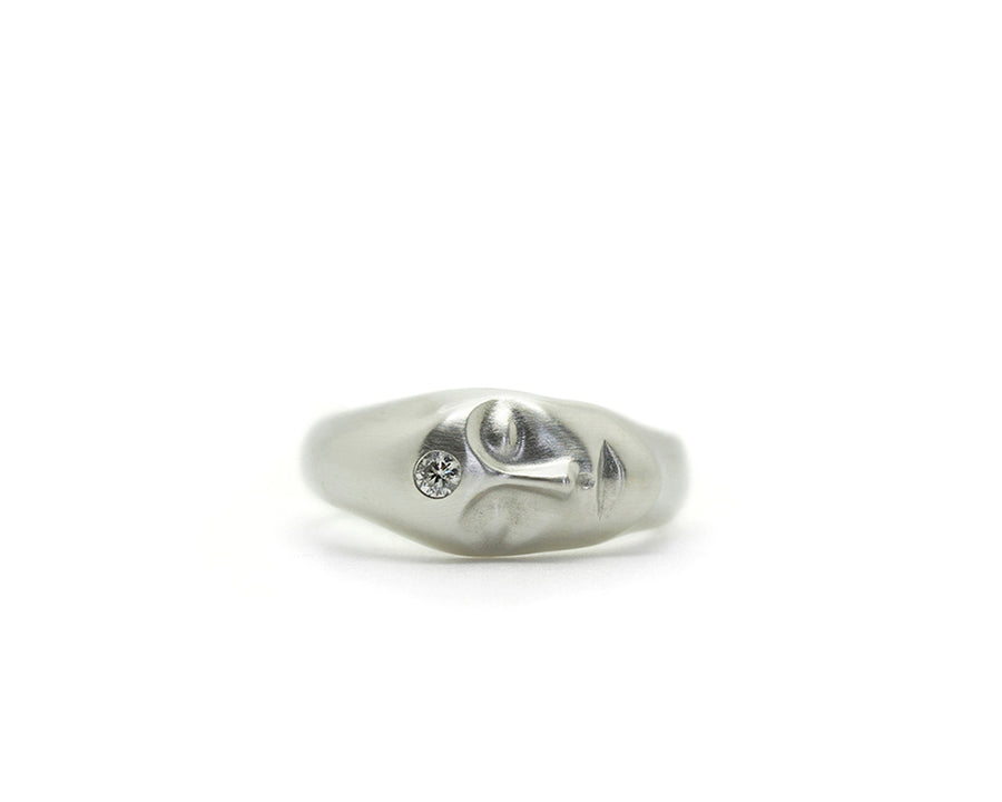 Large Grey Lady Cameo Ring-Hannah Blount Jewelry