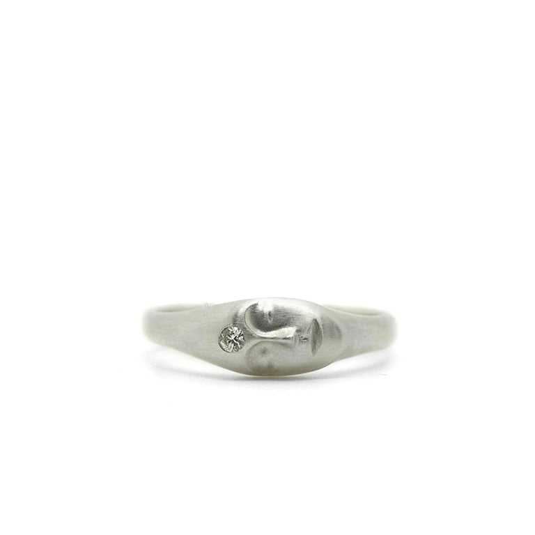 Medium Grey Lady Cameo Ring-Hannah Blount Jewelry