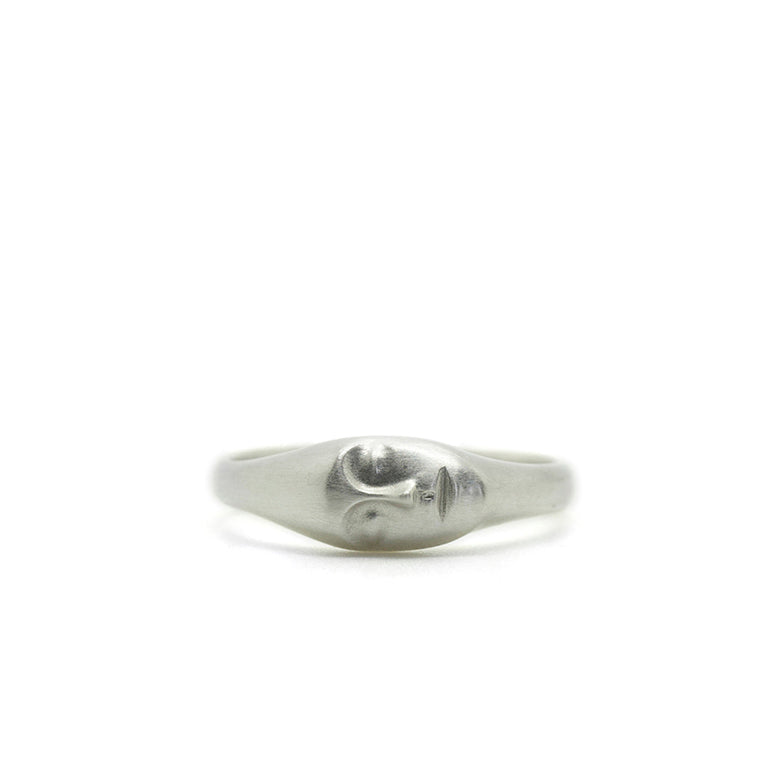 Medium Grey Lady Cameo Ring-Hannah Blount Jewelry