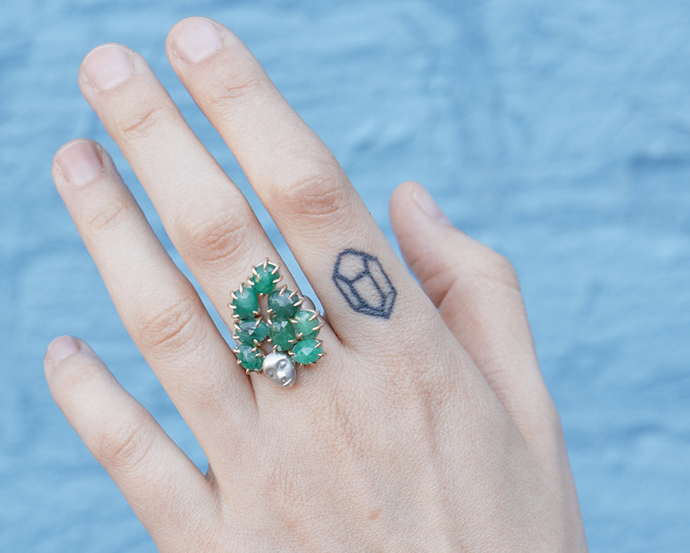 Titania Emerald Lady Vanity Ring-Hannah Blount Jewelry