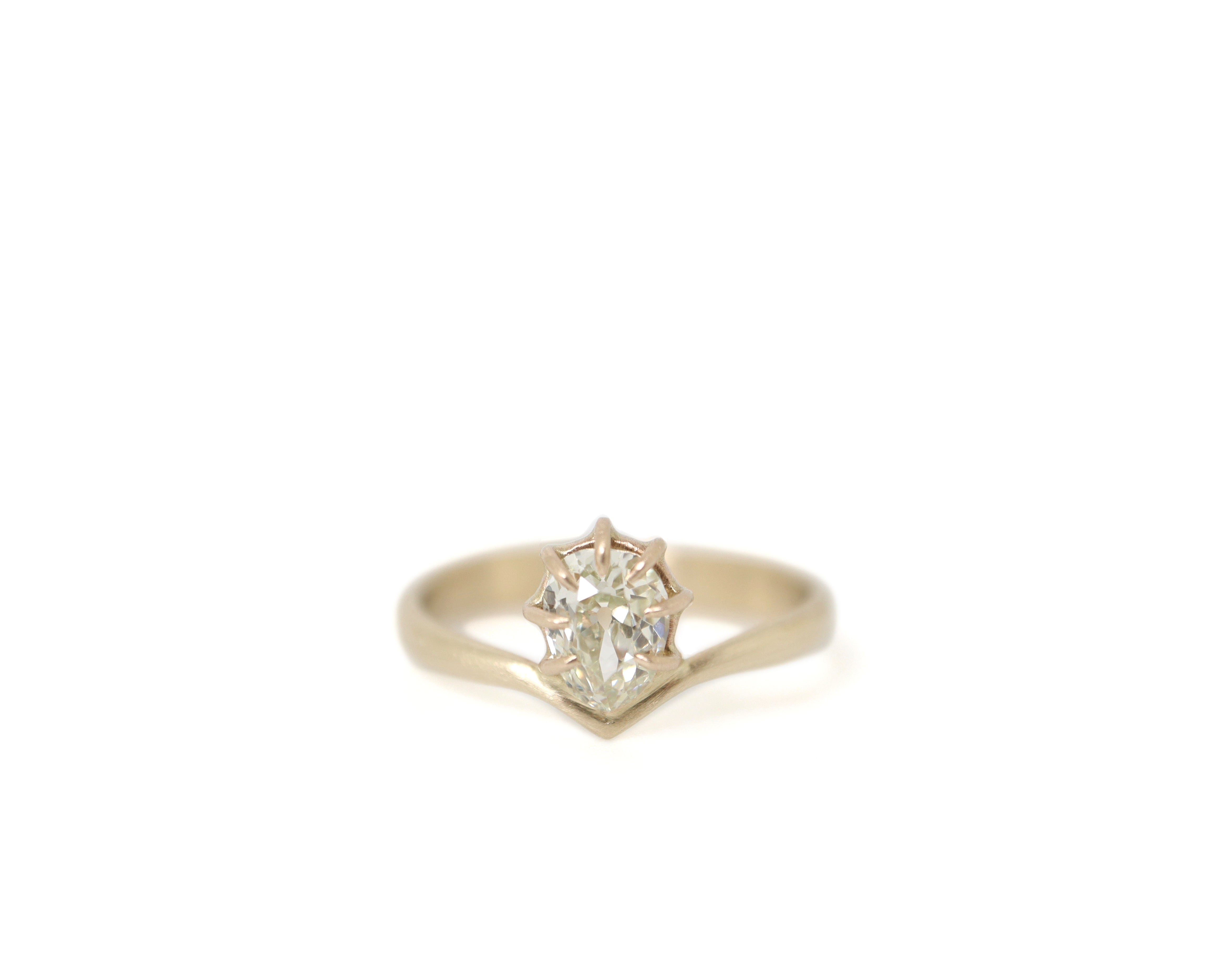Antique Egg Diamond Vanity Ring-Hannah Blount Jewelry