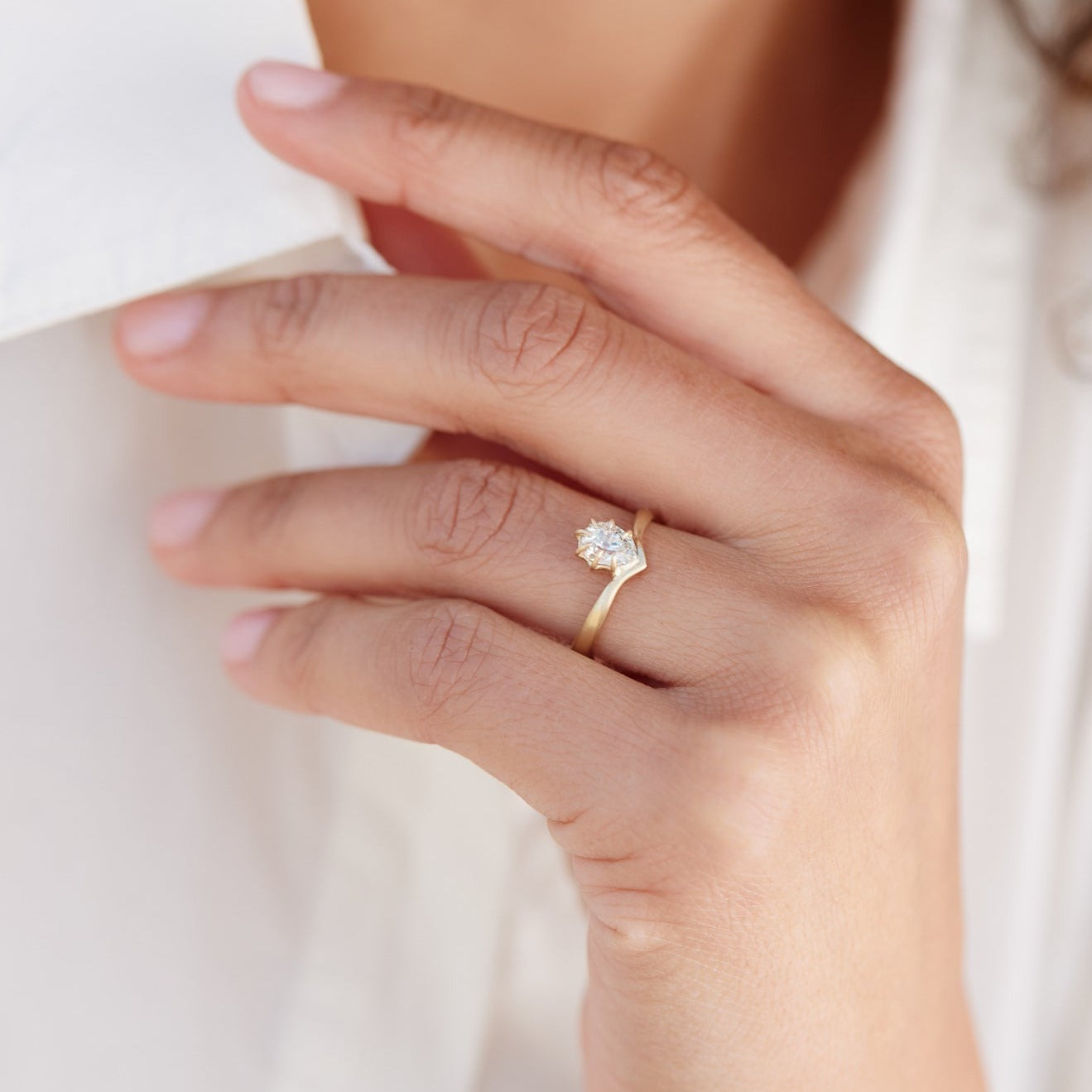 Antique Egg Diamond Vanity Ring-Hannah Blount Jewelry