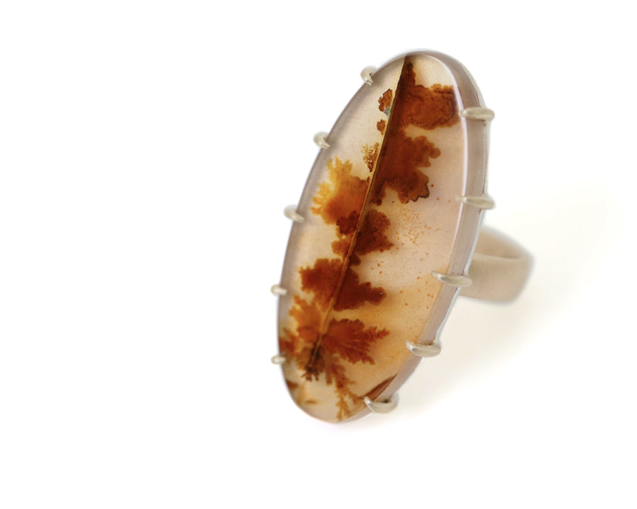 Seaside Super Bloom Dendritic Agate Vanity Ring-Hannah Blount Jewelry