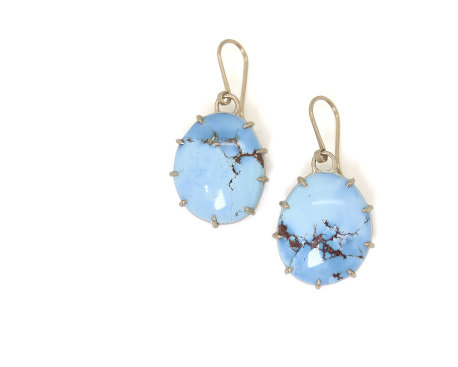 Study of Blue Turquoise Vanity Earrings-Hannah Blount Jewelry